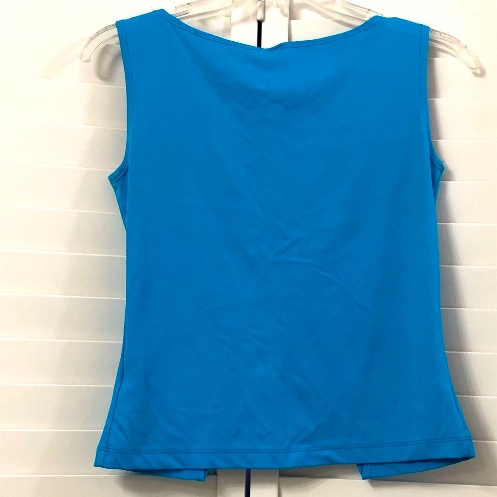 Forever 21 blue top w/belly button cut out Size L —#086 - Picture 3 of 13